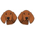 Signmission Redbone Coonhound Dog Decal, Dog Lover Decor Vinyl Sticker D-18-Redbone Coonhound